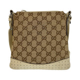 Gucci Shoulder Bag 147671 GG canvas Beige White SilverMetal
