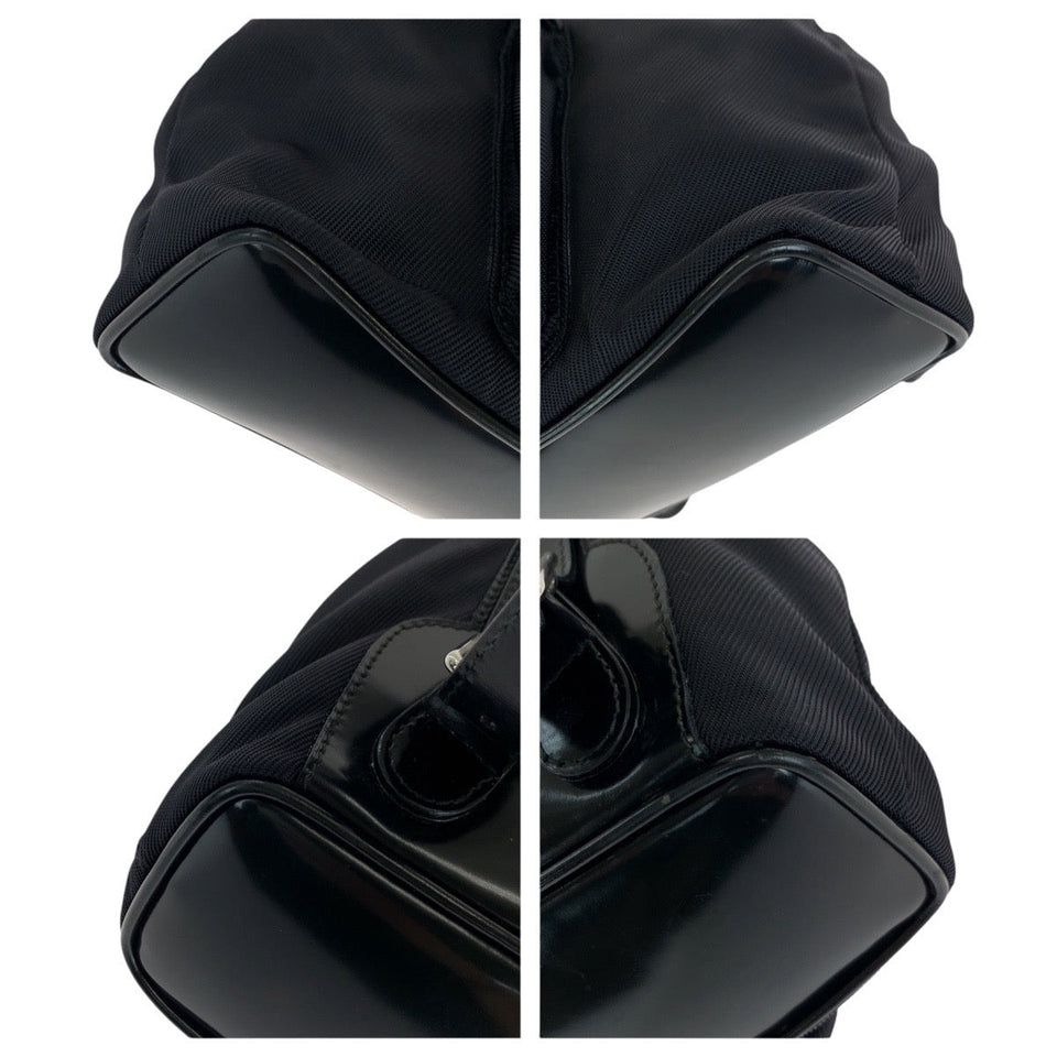 Gucci Backpack 003 1998 0030 leather Black SilverMetal Bamboo