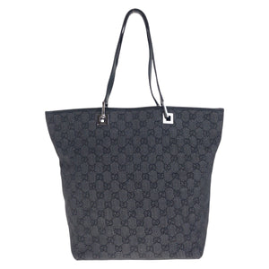 Gucci Tote Bag 31243 GG canvas Black SilverMetal