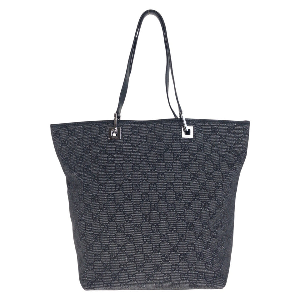 Gucci Tote Bag 31243 GG canvas Black SilverMetal