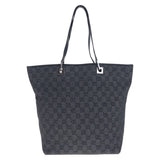 Gucci Tote Bag 31243 GG canvas Black SilverMetal