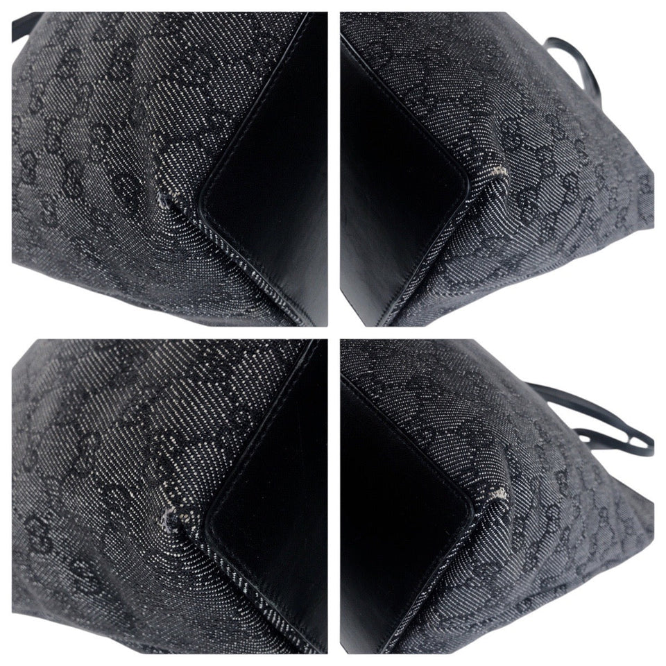 Gucci Tote Bag 31243 GG canvas Black SilverMetal