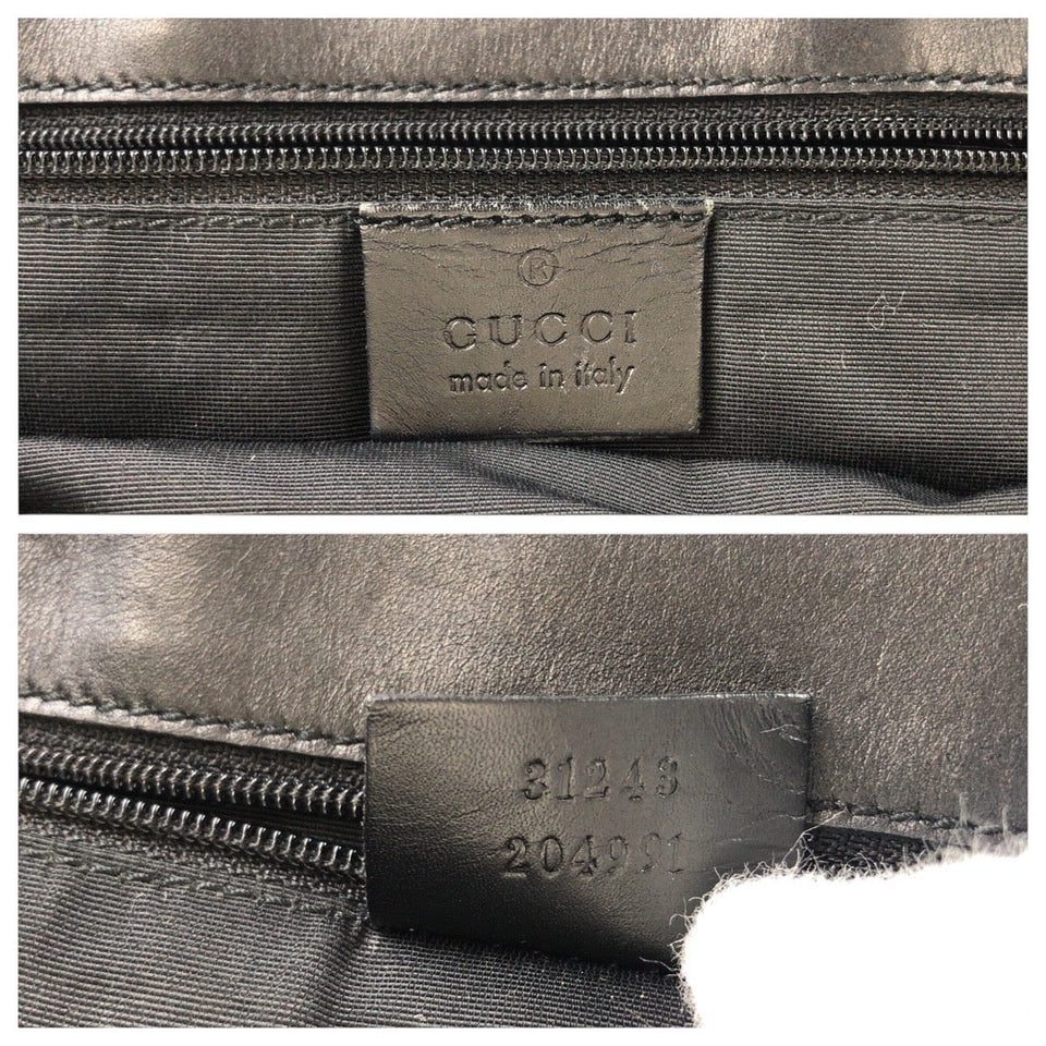 Gucci Tote Bag 31243 GG canvas Black SilverMetal