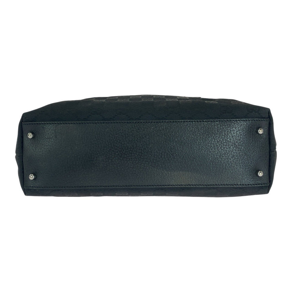 Gucci Handbag 113009 GG canvas Black SilverMetal