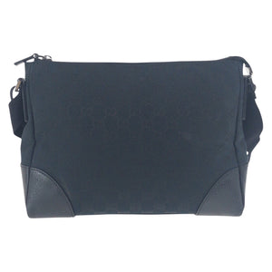Gucci Shoulder Bag 114273 GG canvas Black SilverMetal