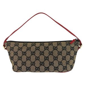 Gucci Handbag 039 1103 GG canvas Beige Red Gold Metal