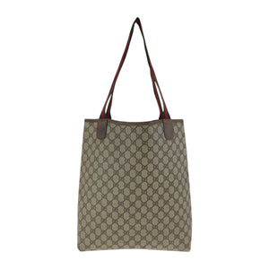 Gucci Tote Bag 39 02 003 GG Supreme Canvas Beige red green Old Gucci Shelly Line