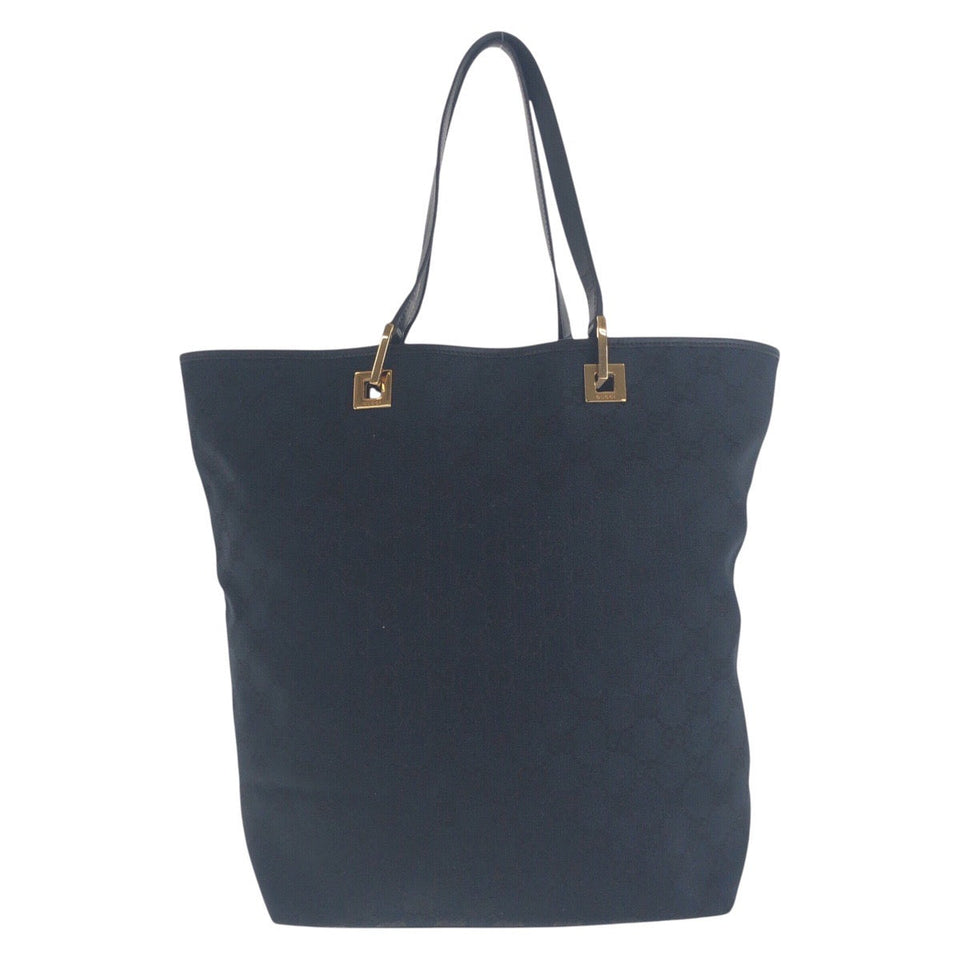 Gucci Tote Bag 002 1098 GG canvas Black GoldMetal