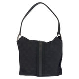Gucci Shoulder Bag 001 3734 GG canvas Black black Jackie