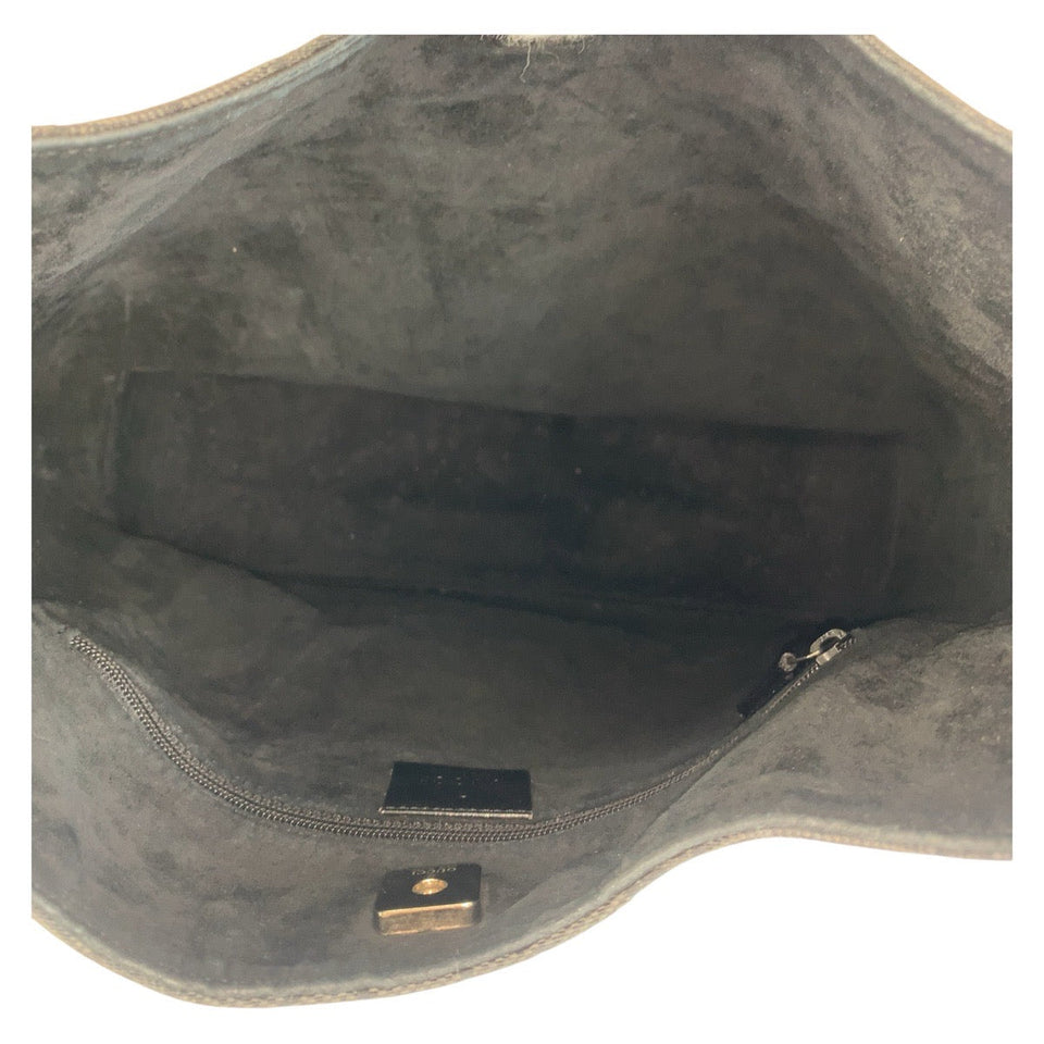 Gucci Shoulder Bag 001 3752 GG canvas Black SilverMetal