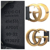 Gucci belt 414516 AP00T leather black GG Marmont