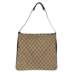 Gucci Shoulder Bag 001 3181 GG canvas Brown Silver Metal