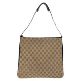 Gucci Shoulder Bag 001 3181 GG canvas Brown Silver Metal