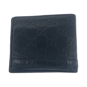 Gucci Bifold Wallet 233102 leather Black SilverMetal Guccisima