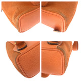 Gucci Backpack 003 3444 0030 Suede Orange Brown Gold Metal Bamboo