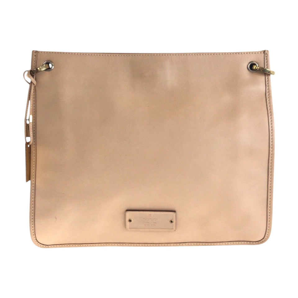 Gucci Shoulder Bag 91762 leather Beige Gold Metal