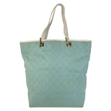 Gucci Tote Bag 002 1098 GG canvas Mint Light Blue Gold Metal