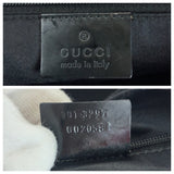 Gucci Shoulder Bag 001 3297 canvas Black SilverMetal Hobo
