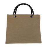 Gucci Handbag 002 1010 canvas Beige Gunmetal Bamboo