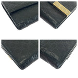 Gucci Long Wallet Purse 291099 leather Black GoldMetal Guccisima