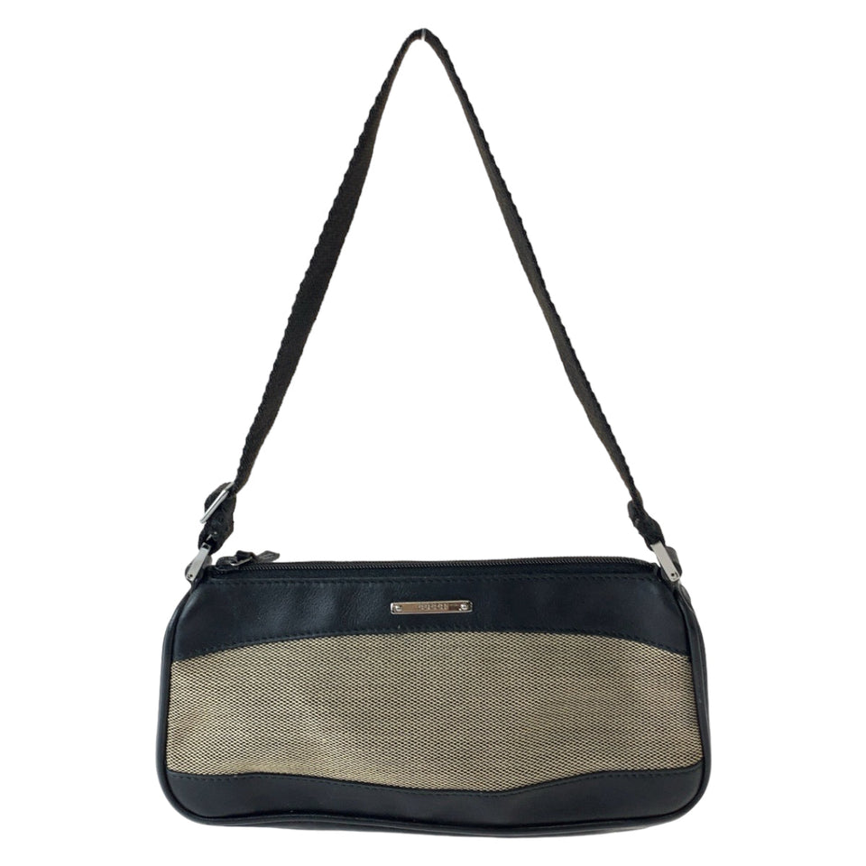 Gucci Handbag 92820 canvas Black Brown SilverMetal