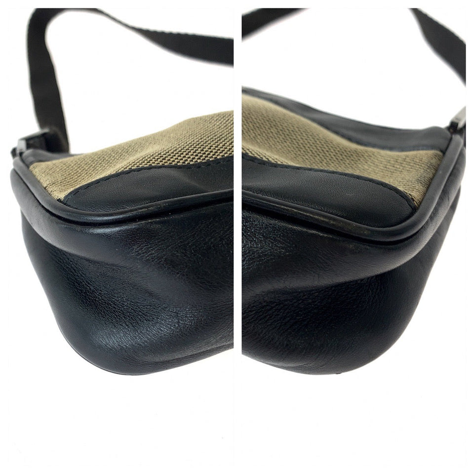 Gucci Handbag 92820 canvas Black Brown SilverMetal