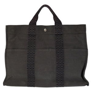 Hermes Tote Bag canvas Grey SilverMetal Her Line MM