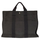 Hermes Tote Bag canvas Grey SilverMetal Her Line MM