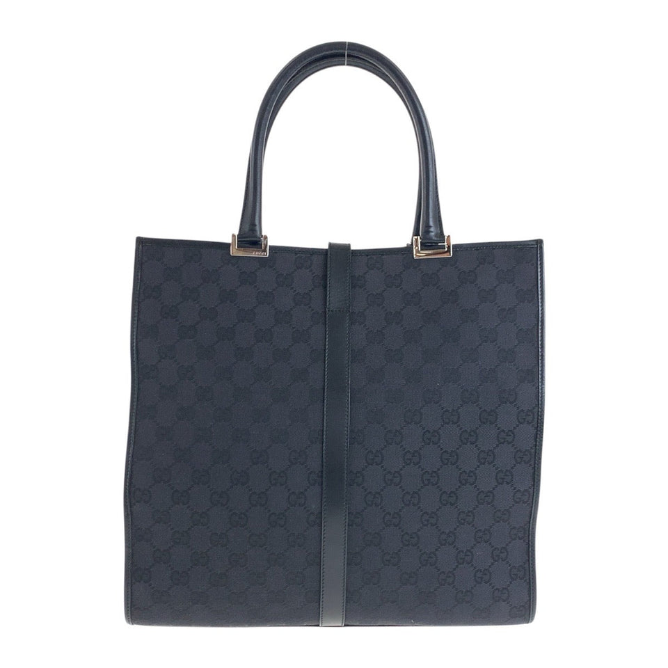 Gucci Tote Bag 002 1064 GG canvas Black SilverMetal
