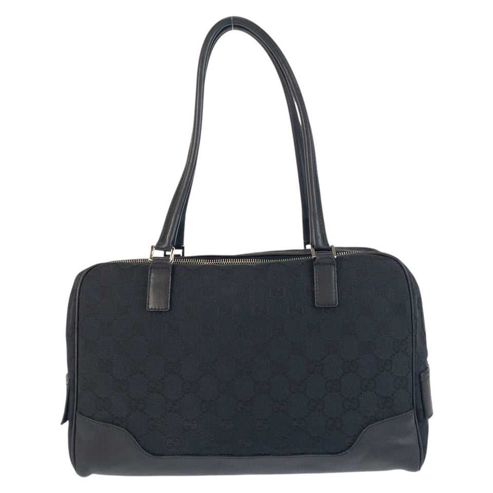 Gucci Shoulder Bag 002 1115 GG canvas Black SilverMetal