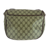 Gucci Shoulder Bag GG Supreme Canvas Beige Brown Gold Metal Old Gucci