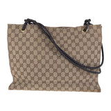 Gucci Tote Bag 109140 GG canvas Beige Brown Gold Metal