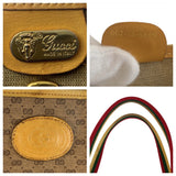 Gucci Tote Bag 002 58 4889 PVC Beige Gold Metal Micro GG Sherry Line Old Gucci