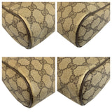 Gucci Clutch bag 98 69 014 3553 GG Supreme Canvas Beige Brown Gold Metal Sherry Line Old Gucci