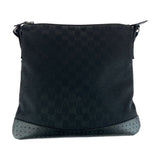 Gucci Shoulder Bag 145857 GG canvas Black SilverMetal