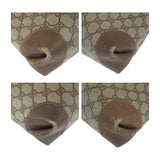 Gucci Tote Bag 002 904 0131 GG Supreme Canvas Beige Brown Gold Metal Old Gucci Shelly Line