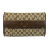 Gucci Clutch bag 004 261 0264 GG Supreme Canvas Beige Brown Gold Metal