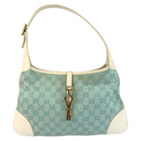 Gucci Shoulder Bag 001 4057 GG canvas Light blue Jackie