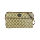 Gucci Shoulder Bag 004 92 0230 GG Supreme Canvas Brown Beige Gold Metal Old Gucci