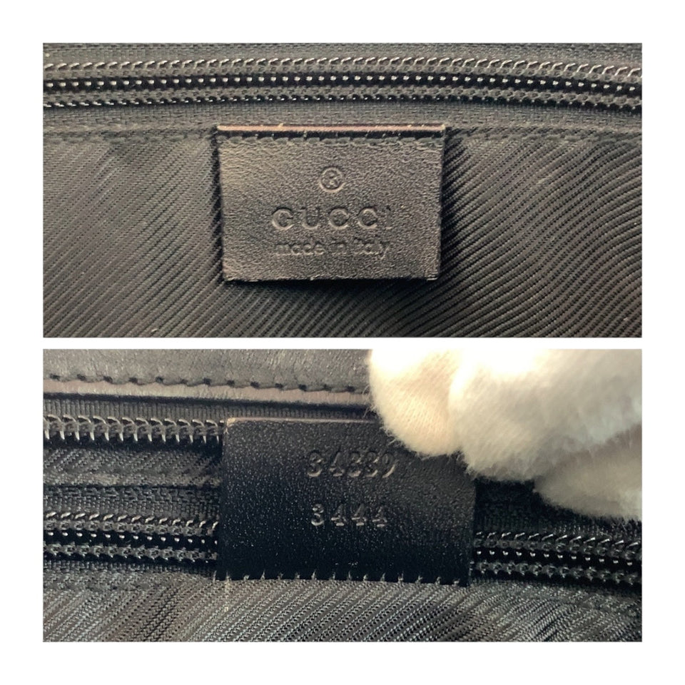 Gucci Handbag 34339 GG canvas Black SilverMetal