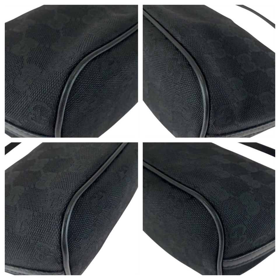 Gucci Handbag 039 1103 GG canvas Black SilverMetal