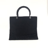 Gucci Tote Bag 002ã»1010 GG canvas Black Silver Bamboo