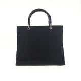 Gucci Tote Bag 002ã»1010 GG canvas Black Silver Bamboo
