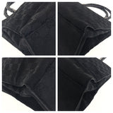 Gucci Tote Bag 002ã»1010 GG canvas Black Silver Bamboo