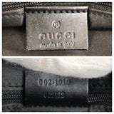 Gucci Tote Bag 002ã»1010 GG canvas Black Silver Bamboo