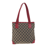 Gucci Tote Bag 019 0402 GG canvas Red Navy SilverMetal