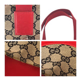 Gucci Tote Bag 019 0402 GG canvas Red Navy SilverMetal