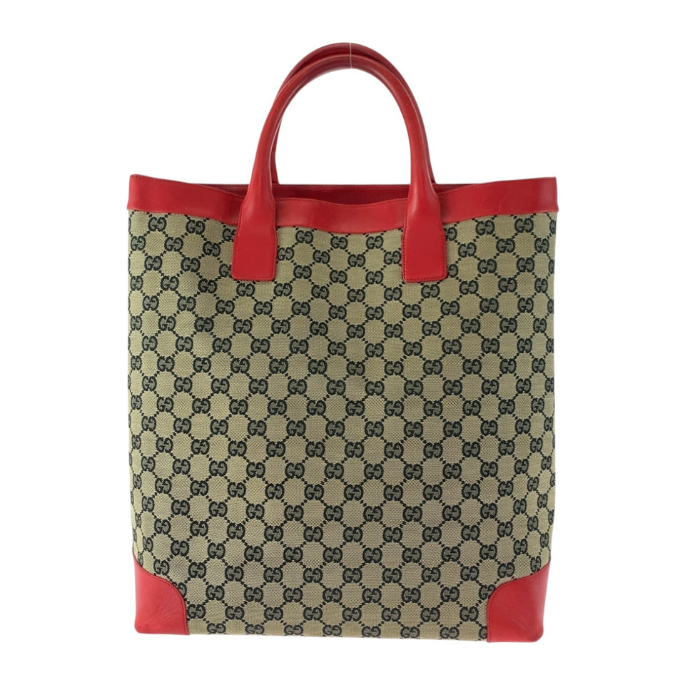 Gucci Tote Bag 002 1121 GG canvas Red beige