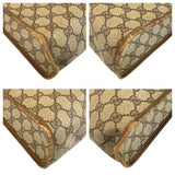 Gucci Tote Bag 89 02 092 GG Supreme Canvas Beige Brown Gold Metal Sherry Line Old Gucci
