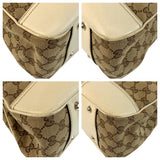 Gucci Tote Bag 163805 GG canvas Beige Ivory Gold Metal Prince Shelley Line